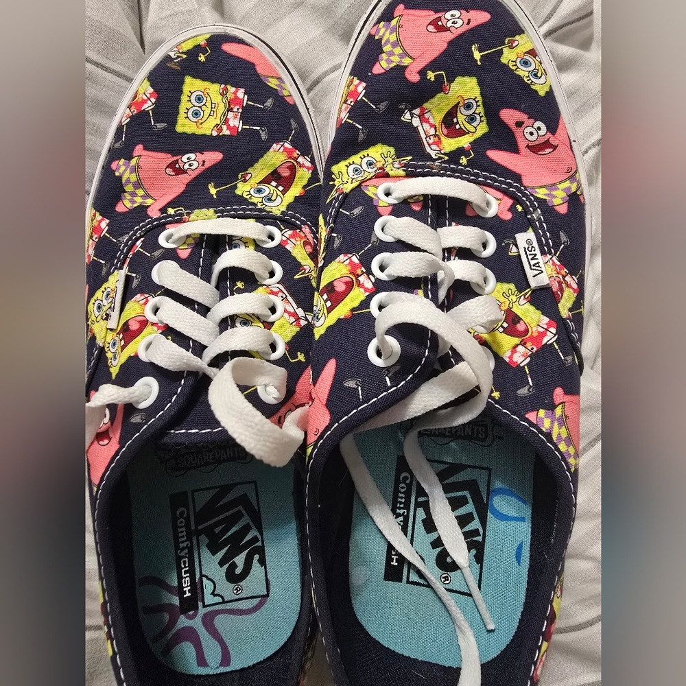 Vans Navy SpongeBob and Patrick Comfy CUSH MEN SIZE 7 WOMEN SIZE 8.5